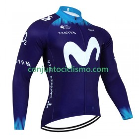 Maillot mangas largas Movistar 2023